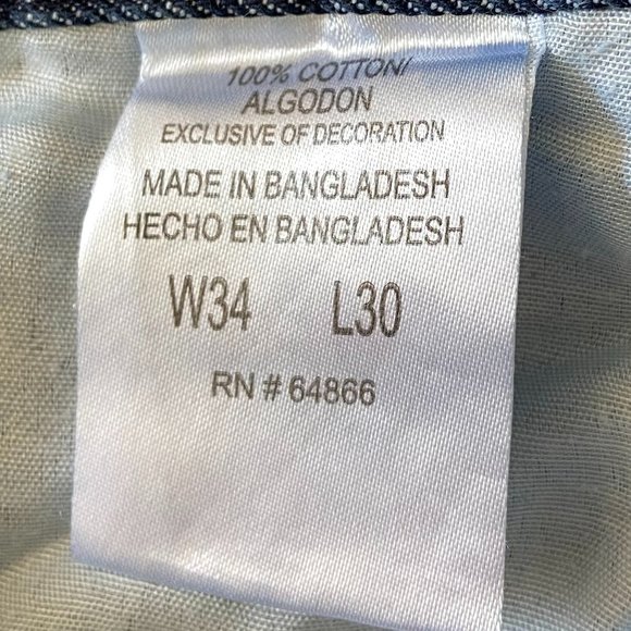 Modern Culture Men's Slim Straight Blue Jeans. Size: 34 x 30 - Picture 9 of 10